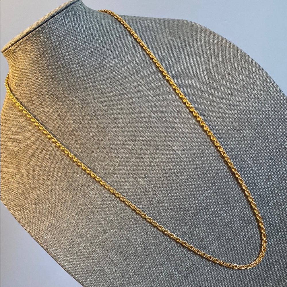 Elegant Gold-tone 30” twist Chain Necklace